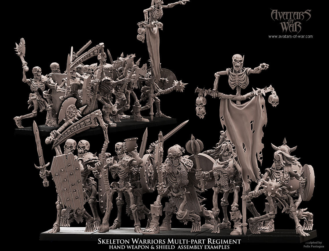 10x Skeleton Warriors multi-part regiment - Avatars of War