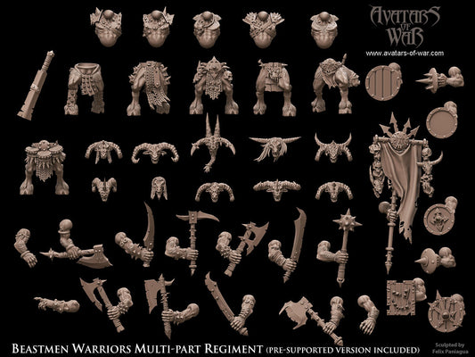 10x Beastman Warriors multi-part regiment - Avatars of War