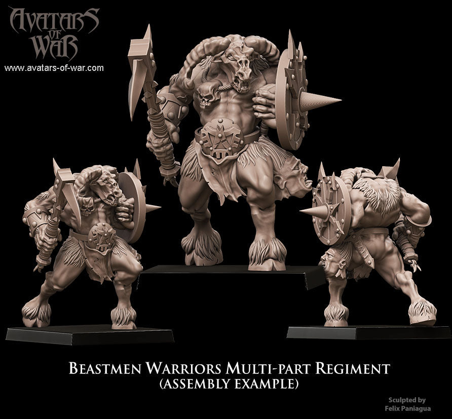 10x Beastman Warriors multi-part regiment - Avatars of War