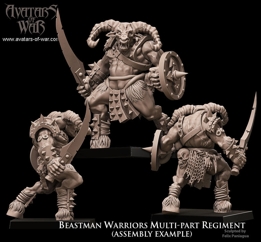 10x Beastman Warriors multi-part regiment - Avatars of War