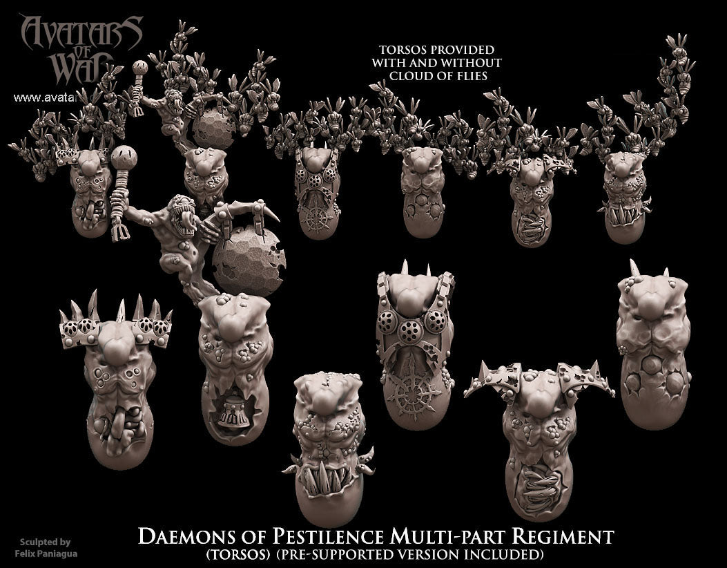 10x Daemons of Pestilence multi-part regiment - Avatars of War