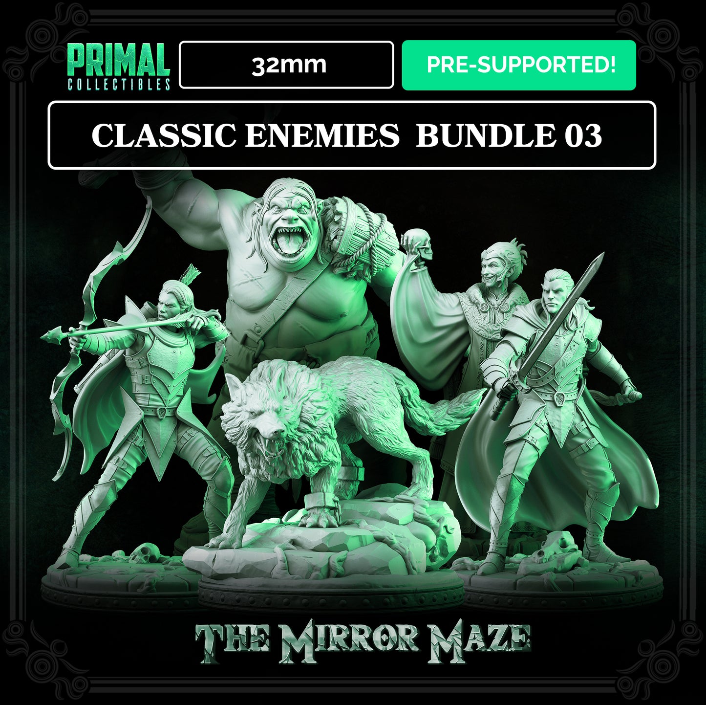 26 miniatures - COMPLETE ENEMIES RPG SET - MASTERS OF DUNGEONS QUEST - Premium Package - Primal Collectibles