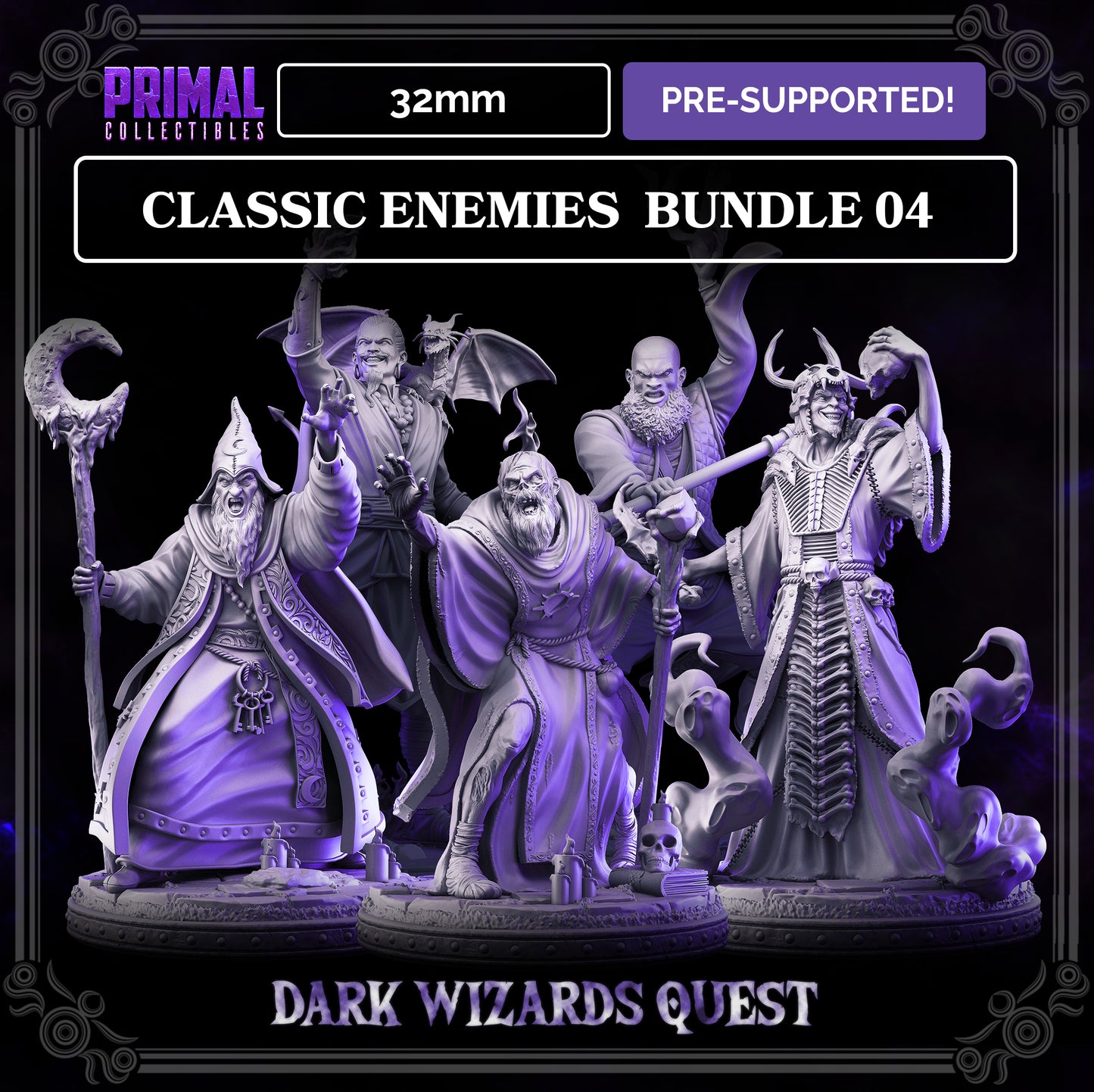 26 miniatures - COMPLETE ENEMIES RPG SET - MASTERS OF DUNGEONS QUEST - Premium Package - Primal Collectibles