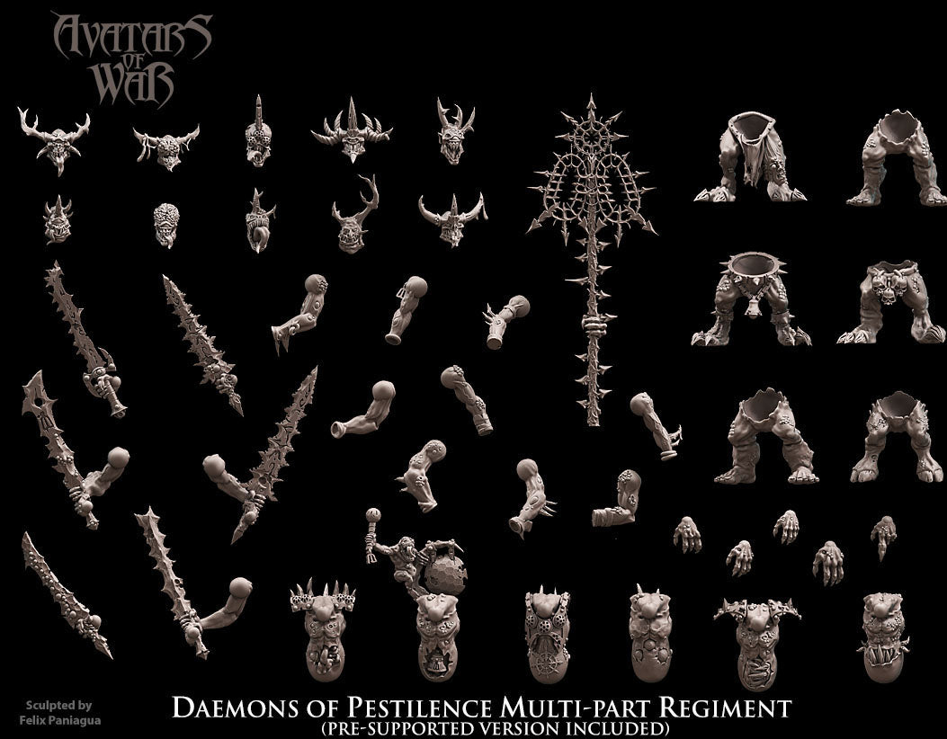 10x Daemons of Pestilence multi-part regiment - Avatars of War