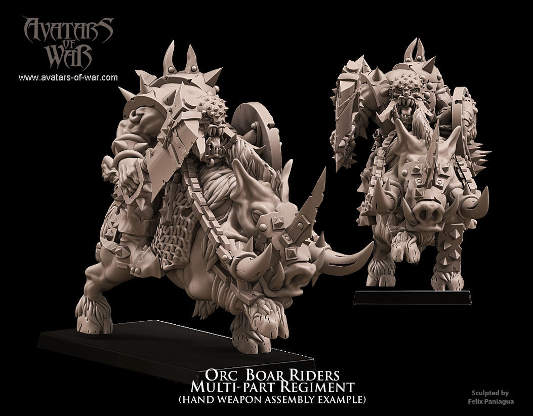 5x Orc Boar Riders multi-part regiment - Avatars of War