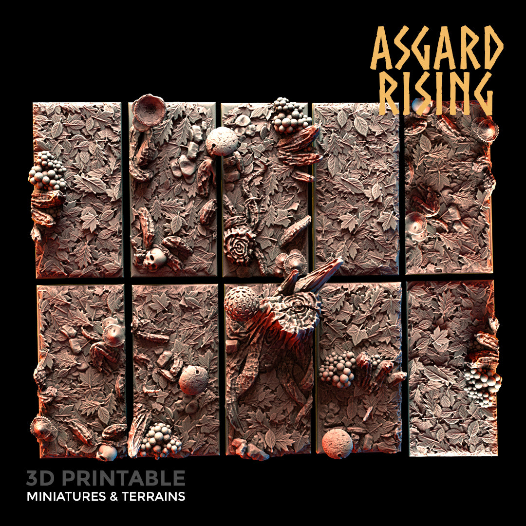 Wald - 10x 50x25mm Rechtecksockel - Asgard Rising