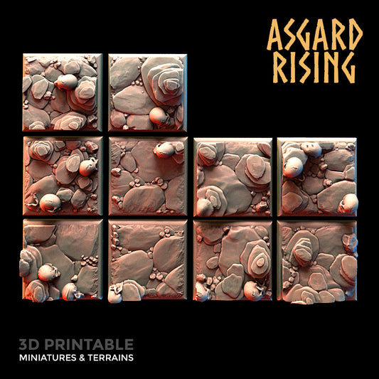 Burial Ground - 10x 25mm Square Base - Asgard Rising