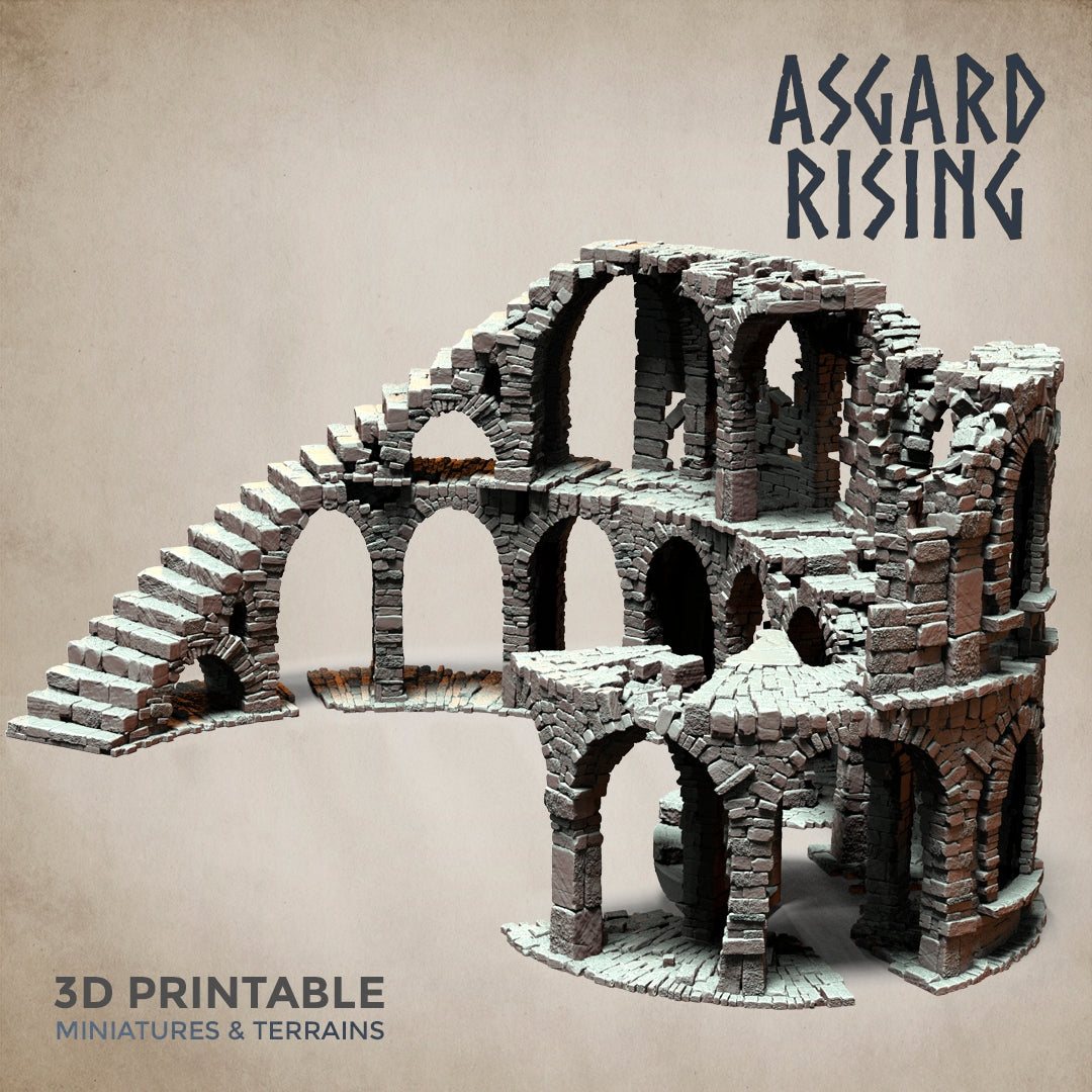 Large Rounded Ruins - Modular Resin Custom Terrain - Asgard Rising