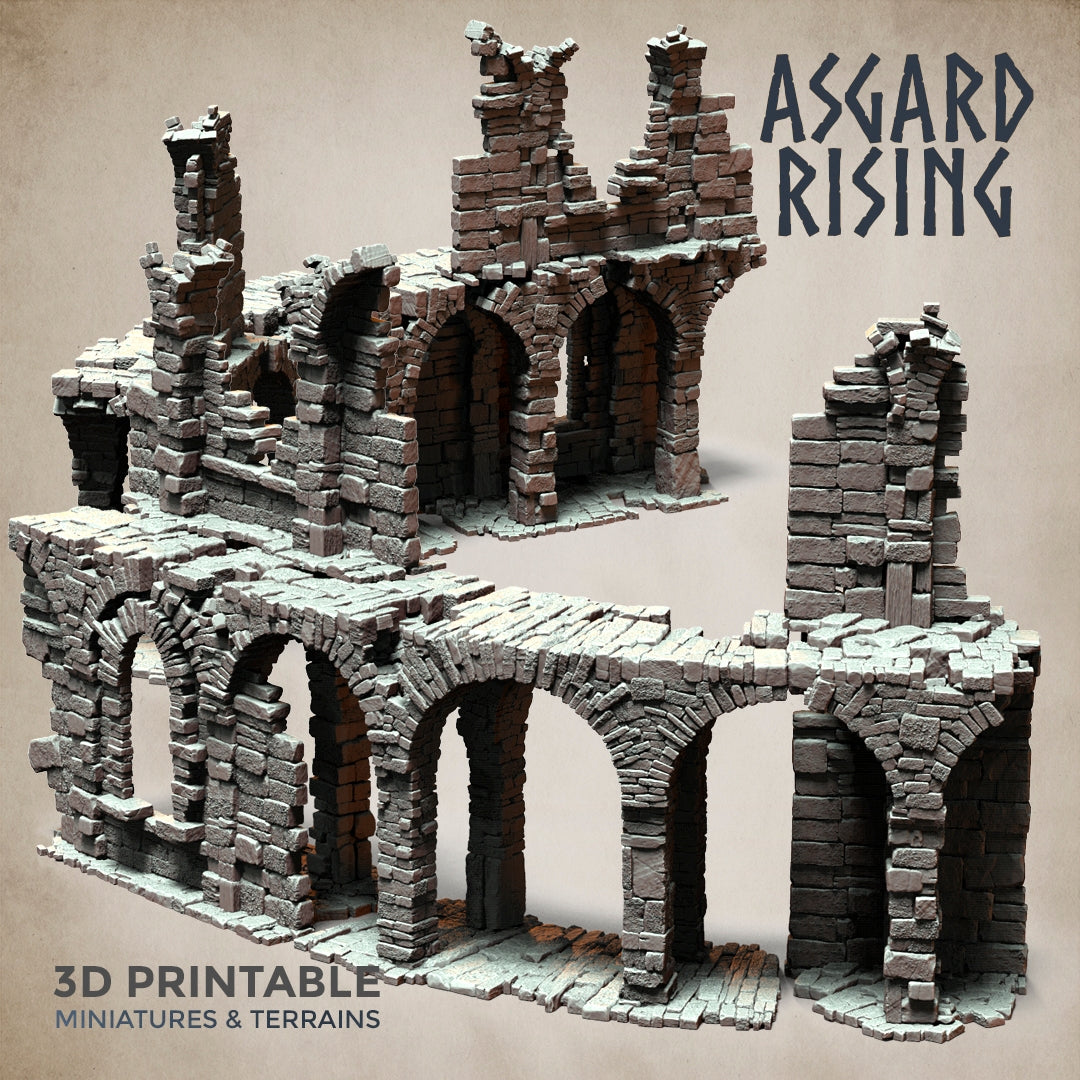 STONE CONSTRUCTIONS & RUINS - Modular Resin Custom Terrain - Asgard Rising