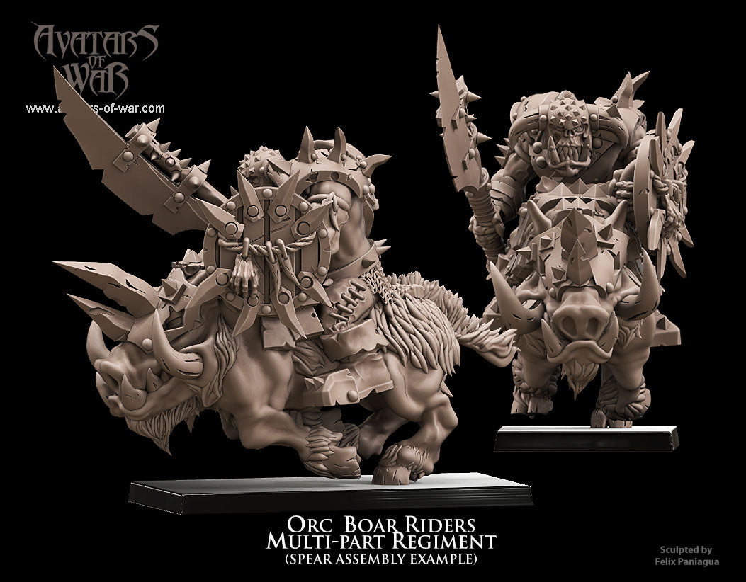 5x Orc Boar Riders multi-part regiment - Avatars of War