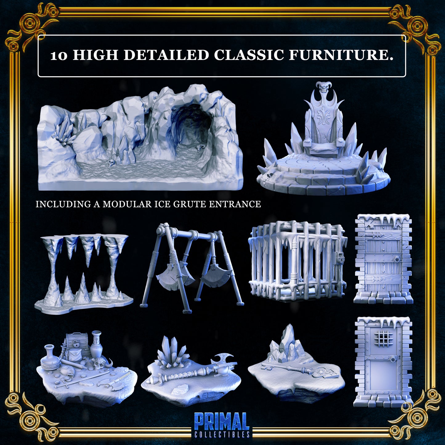 20 miniatures - complete RPG ice expansion game - FREEZING DARKNESS - Premium Package - MASTER OF DUNGEONS QUEST - Primal Collectibles