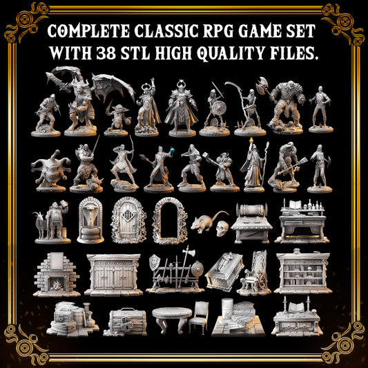 38 miniatures - complete RPG base game - MASTERS OF DUNGEONS QUEST - Premium Package - Primal Collectibles