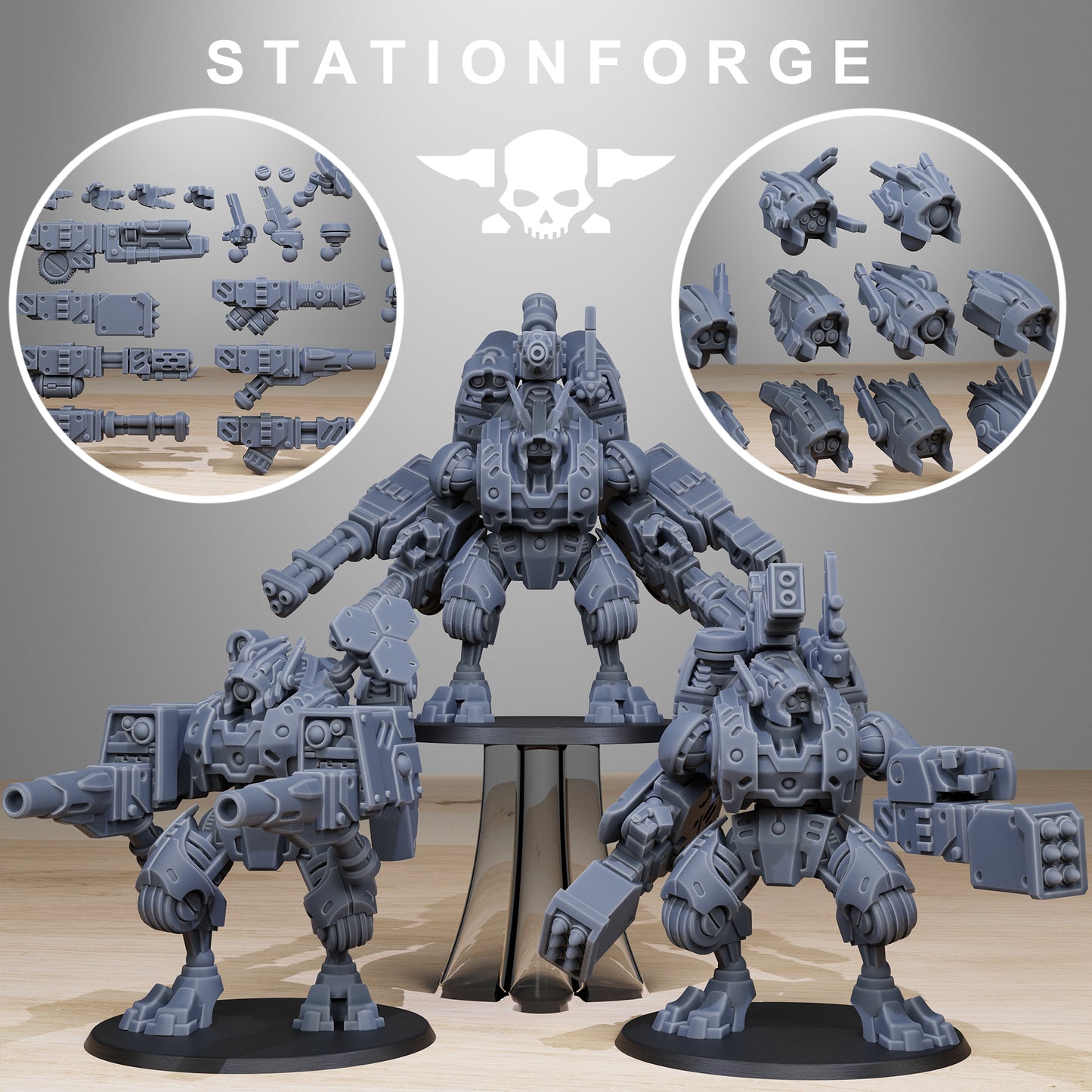 3x Tarion Strike Mechs Mk1 Builder Kit - Station Forge