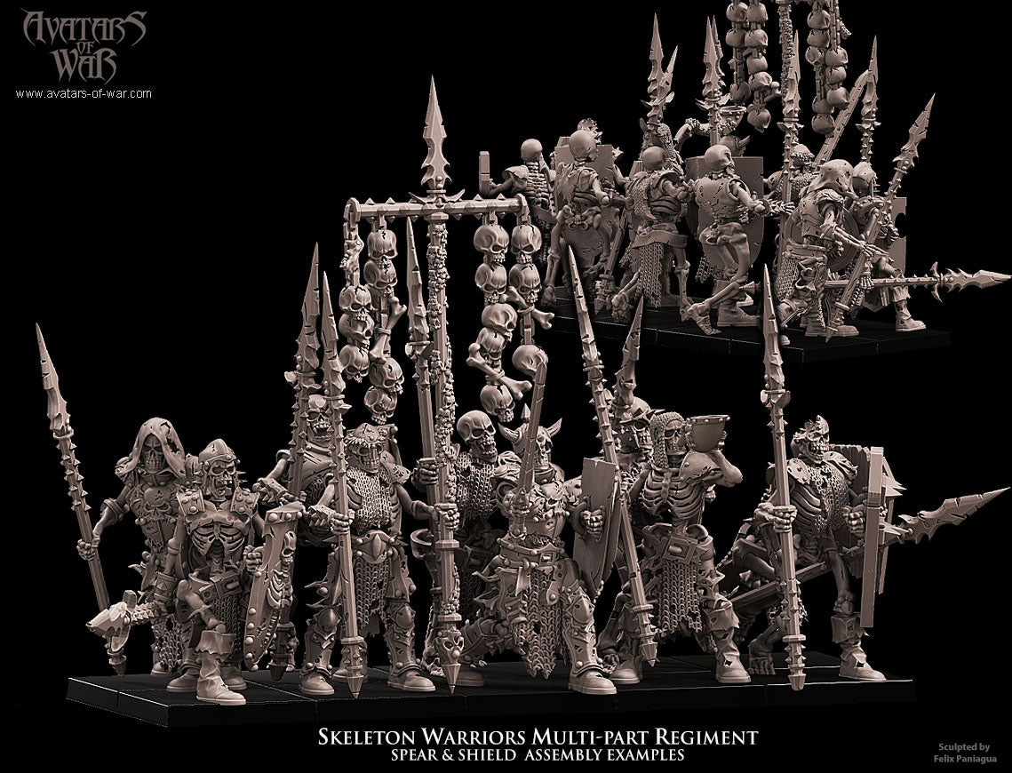 10x Skeleton Warriors multi-part regiment - Avatars of War