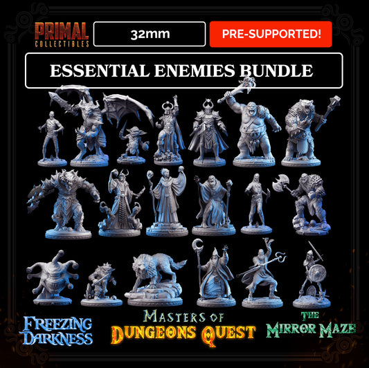 26 miniatures - COMPLETE ENEMIES RPG SET - MASTERS OF DUNGEONS QUEST - Premium Package - Primal Collectibles