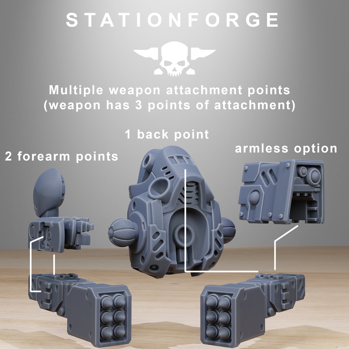 3x Tarion Strike Mechs Mk1 Builder Kit - Station Forge