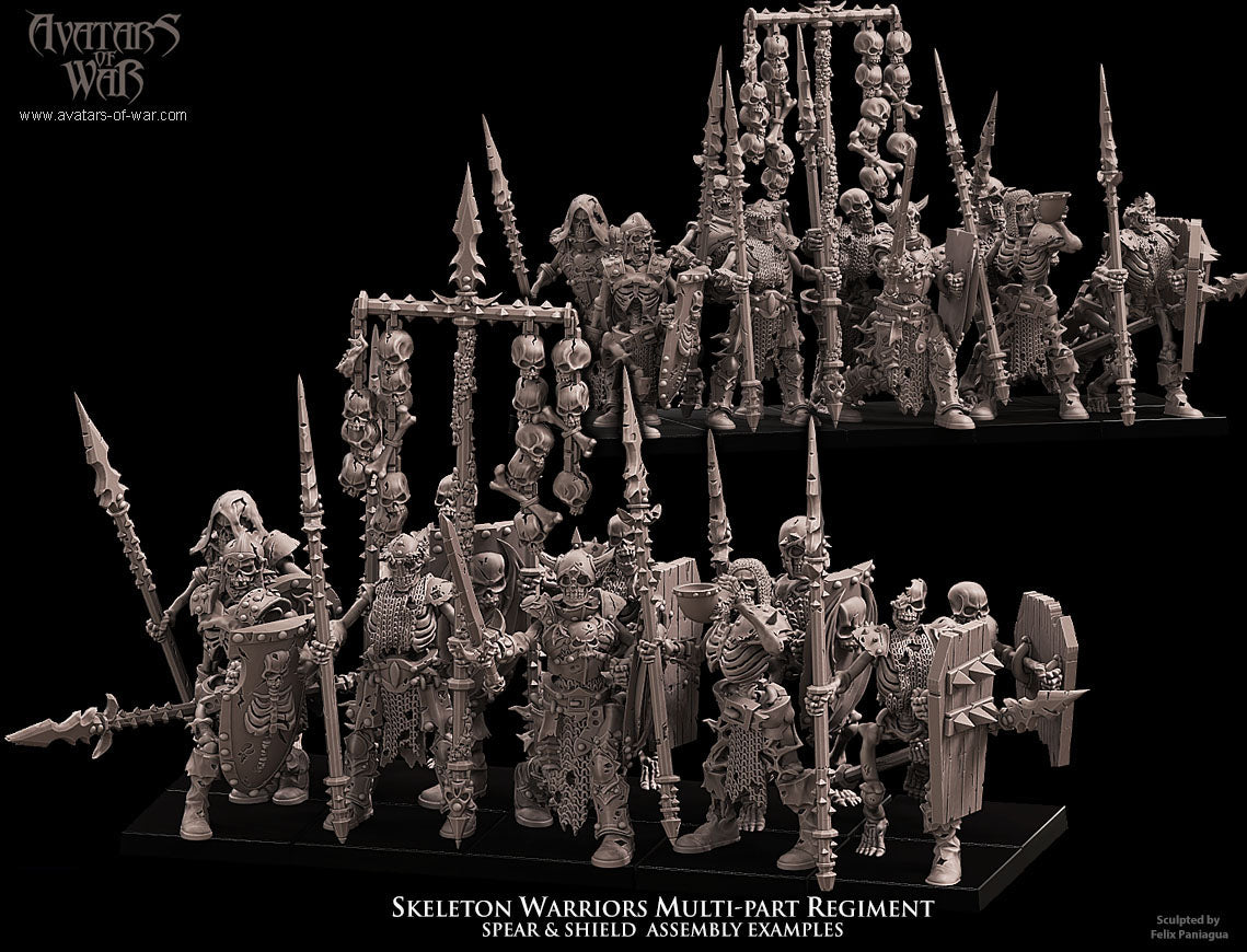 10x Skeleton Warriors multi-part regiment - Avatars of War