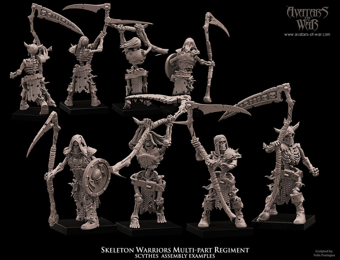 10x Skeleton Warriors multi-part regiment - Avatars of War