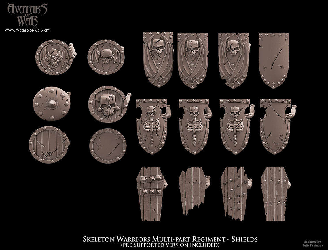 10x Skeleton Warriors multi-part regiment - Avatars of War