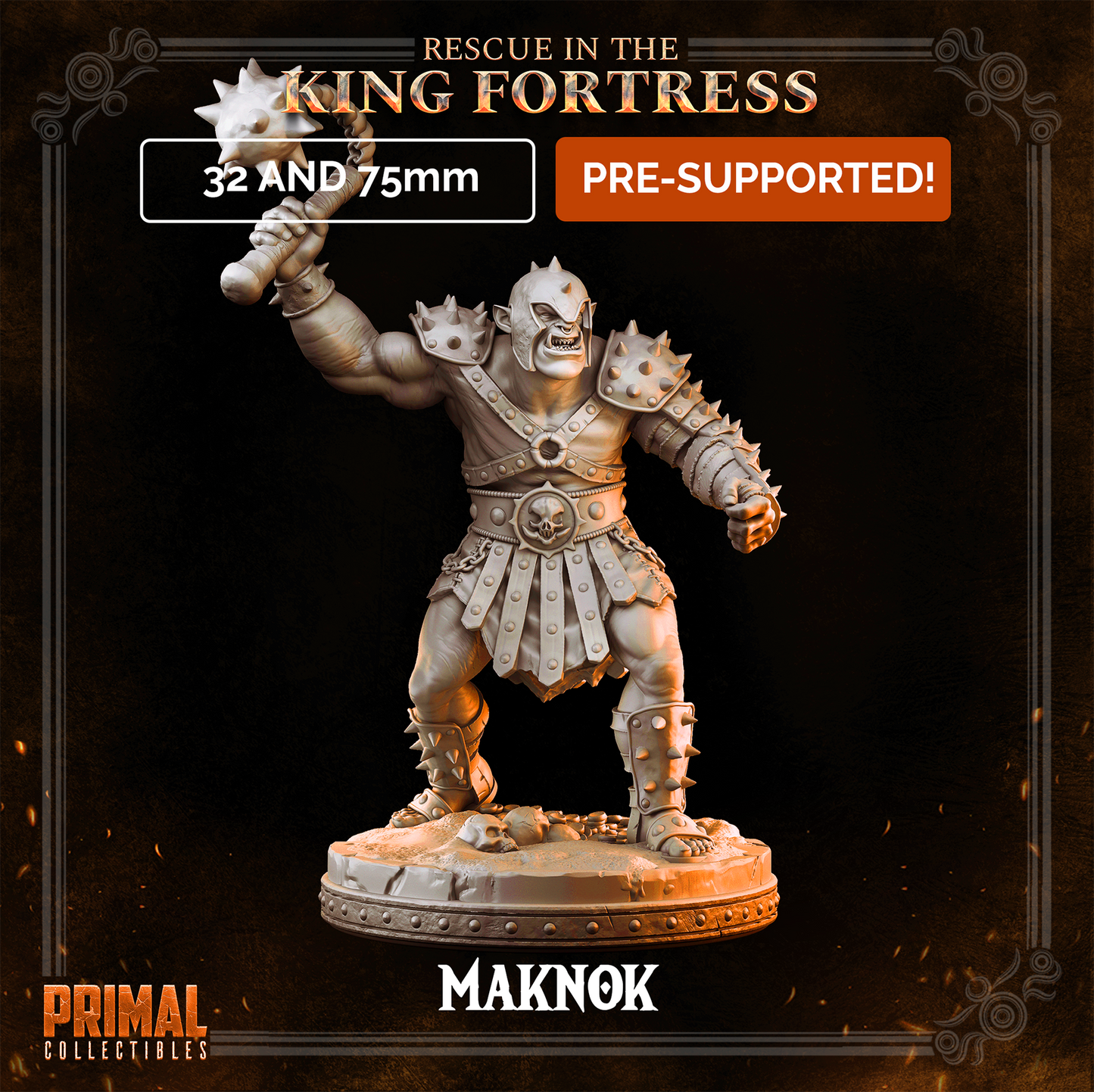 5 miniatures - 32mm - Classic Orcs Bundle - RESCUE IN THE KING FORTRESS  - MASTERS OF DUNGEONS QUEST