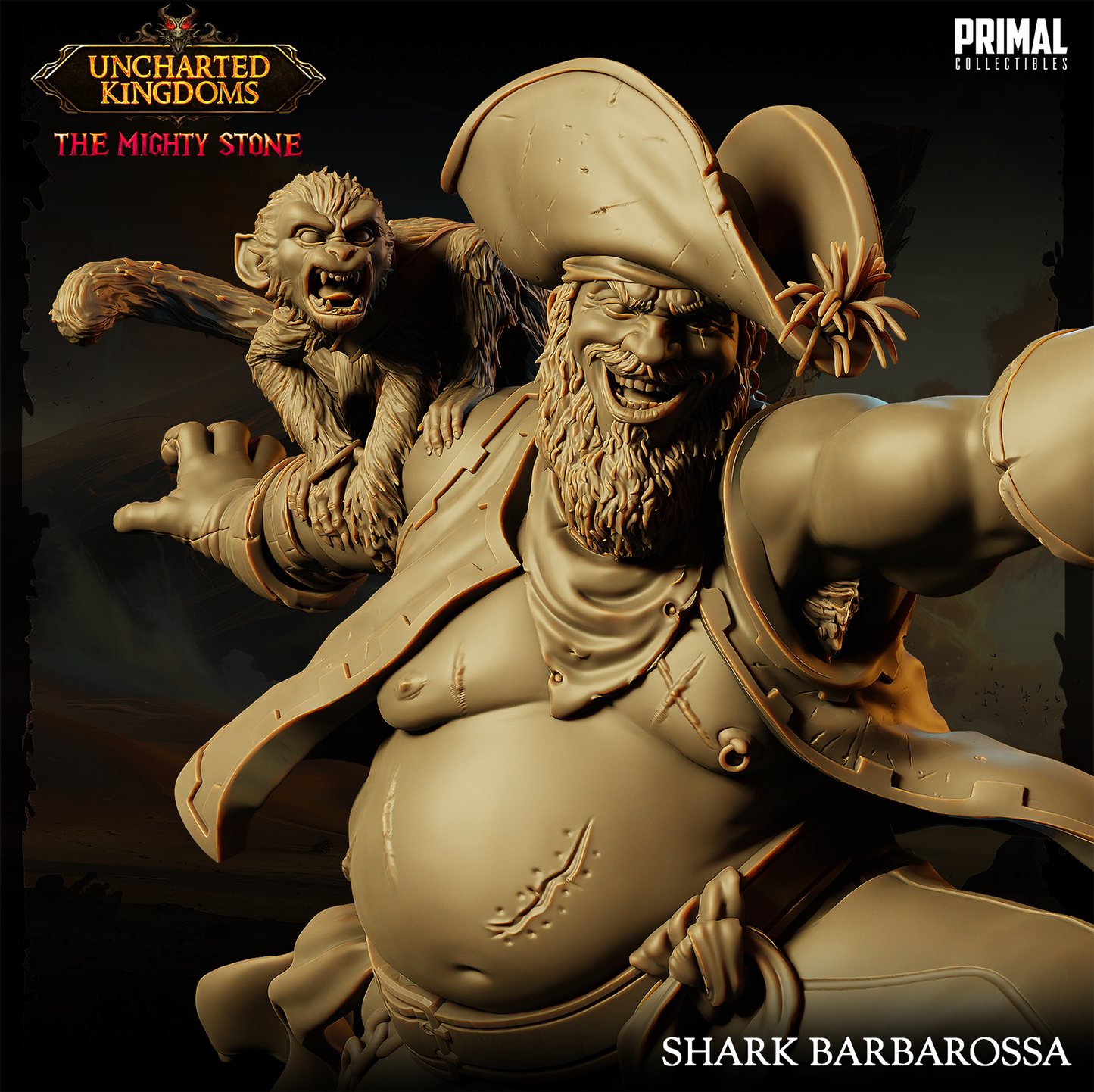 Evil Captain - Shark Barbarossa - Uncharted Kingdoms - Primal Collectibles