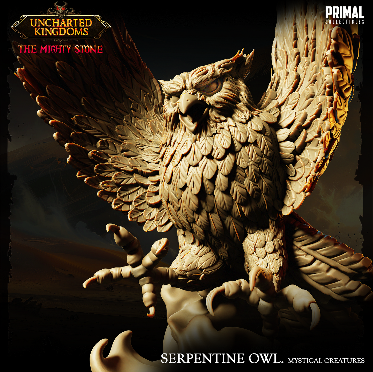 Mystical Animals - Serpentine Owl - Uncharted Kingdoms - Primal Collectibles