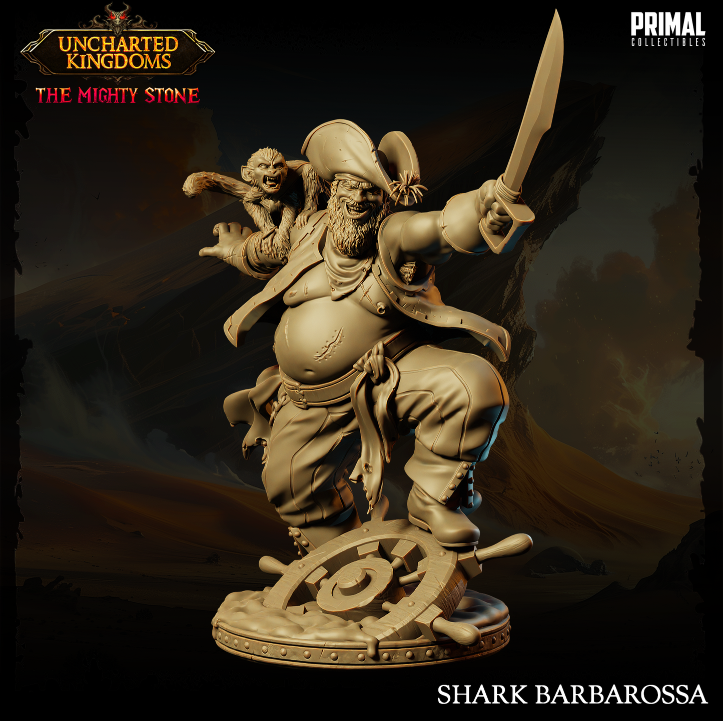 Evil Captain - Shark Barbarossa - Uncharted Kingdoms - Primal Collectibles