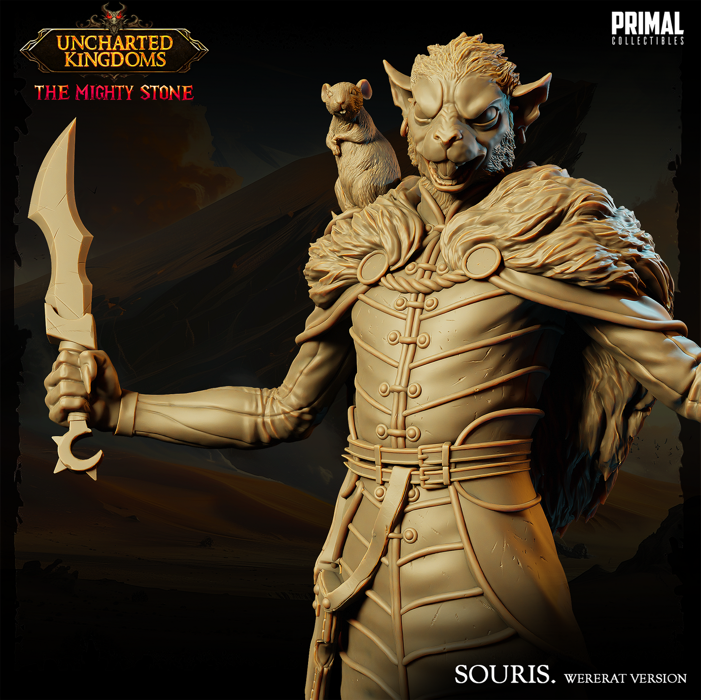 Ratman - Souris - Wererat Version - Uncharted Kingdoms - Primal Collectibles