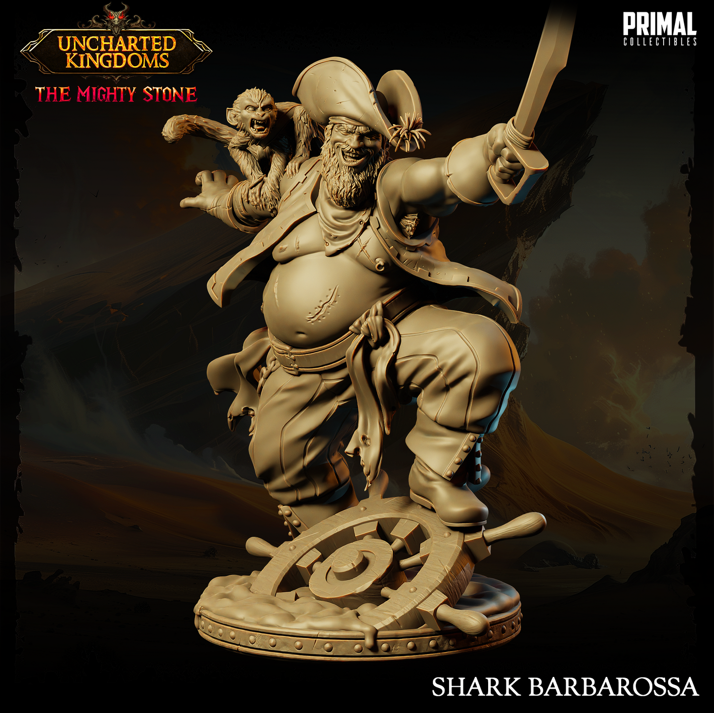 Evil Captain - Shark Barbarossa - Uncharted Kingdoms - Primal Collectibles