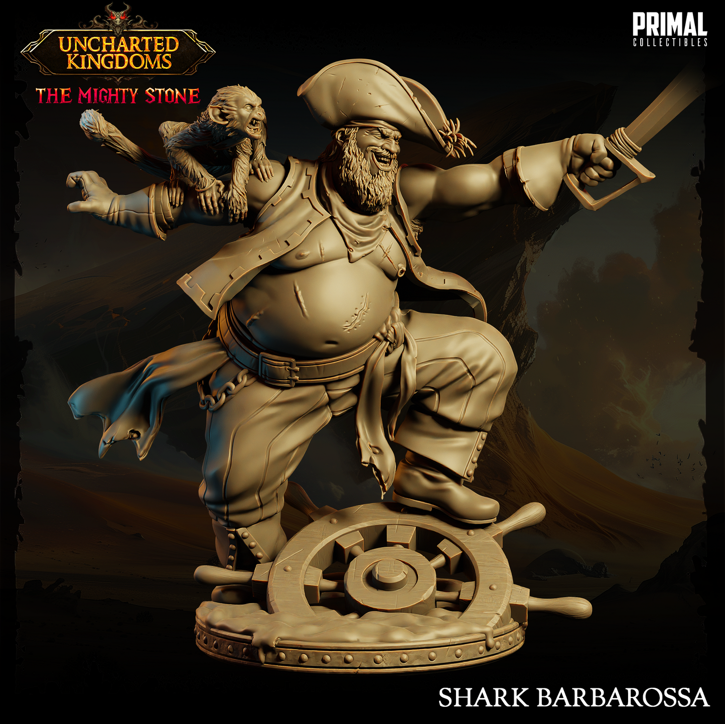 Evil Captain - Shark Barbarossa - Uncharted Kingdoms - Primal Collectibles