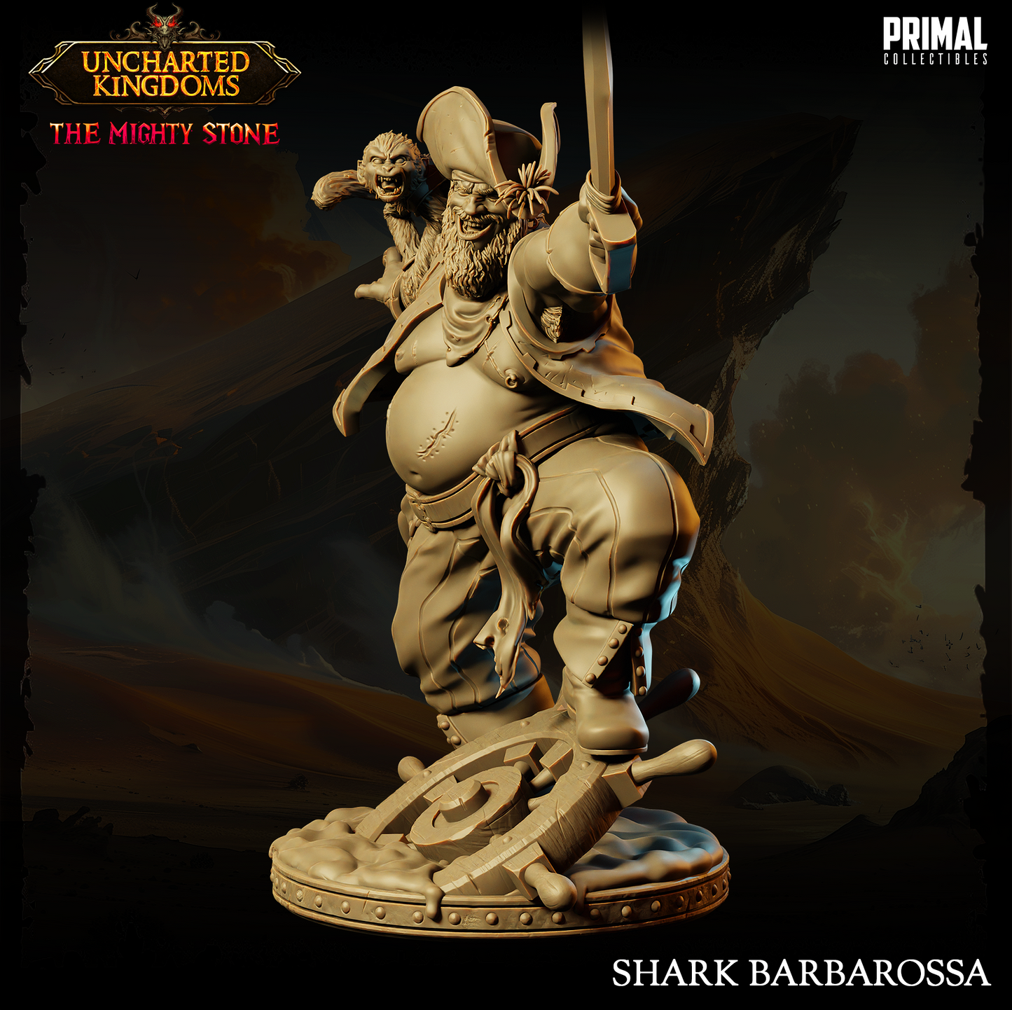 Evil Captain - Shark Barbarossa - Uncharted Kingdoms - Primal Collectibles