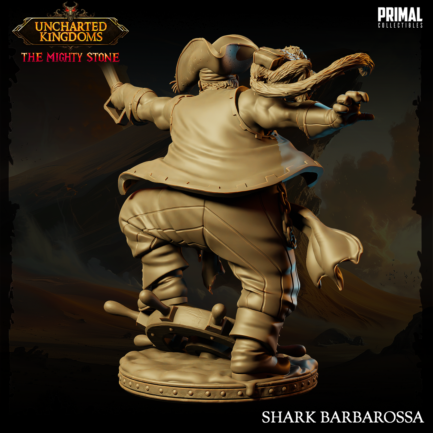 Evil Captain - Shark Barbarossa - Uncharted Kingdoms - Primal Collectibles