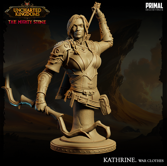 Fighter - Kathrine Bromm - War Clothes - Bust - Uncharted Kingdoms - Primal Collectibles