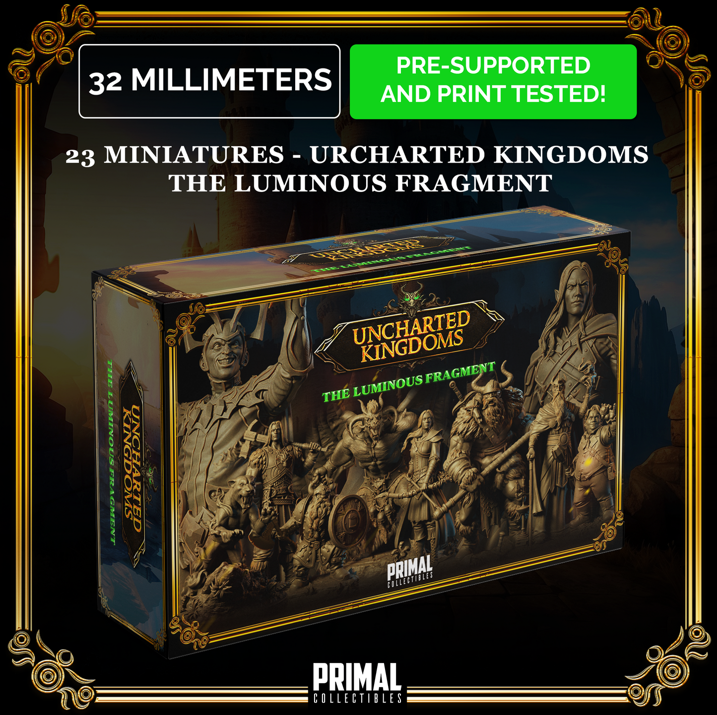 23 miniatures - Complete RPG game - THE LUMINOUS FRAGMENT - Premium Package - UNCHARTED KINGDOMS