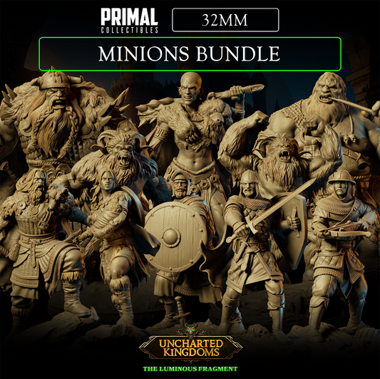 10 miniatures - 32mm - Classic The Luminous Fragment game Enemies/minions Bundle - Uncharted Kingdom