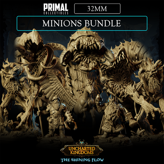 8 miniatures - 32mm - Classic The Shining Flow game Enemies/minions Bundle - Uncharted Kingdom