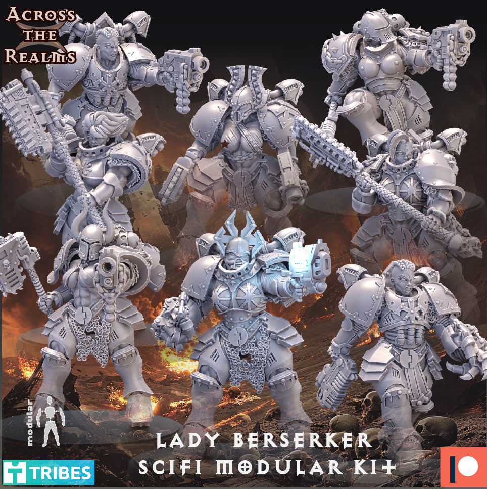 Lady Berserker Scifi Modular Kit - Across the Realms