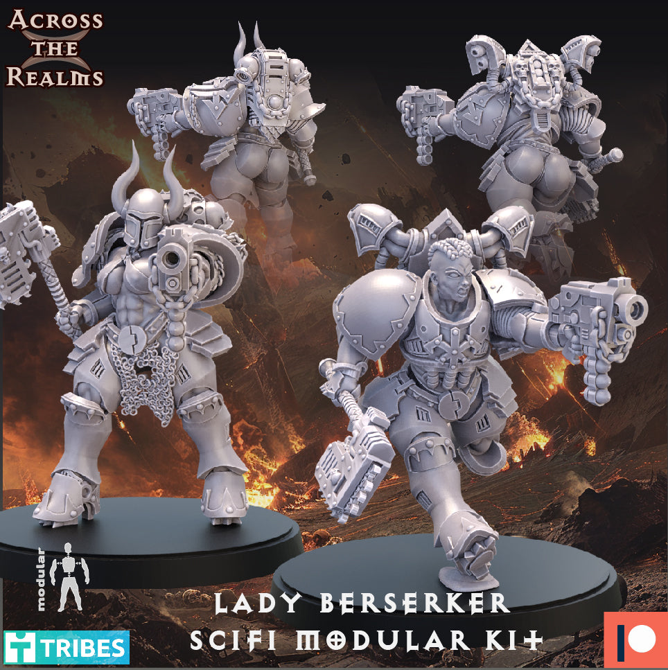 Lady Berserker Scifi Modular Kit - Across the Realms