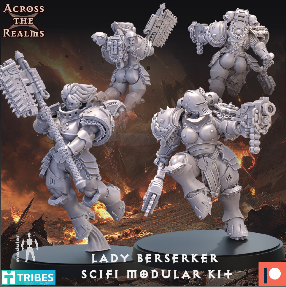 Lady Berserker Scifi Modular Kit - Across the Realms