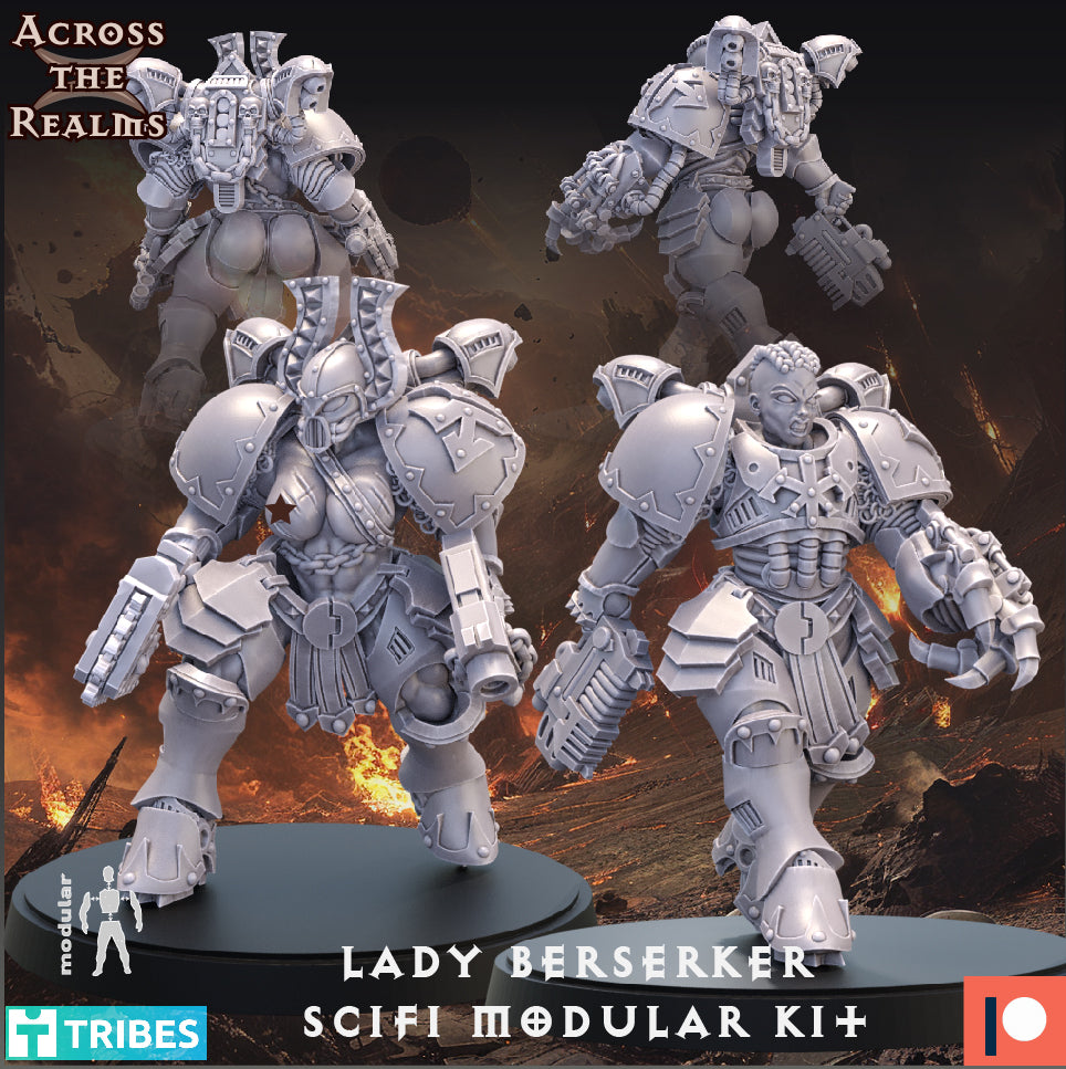 Lady Berserker Scifi Modular Kit - Across the Realms