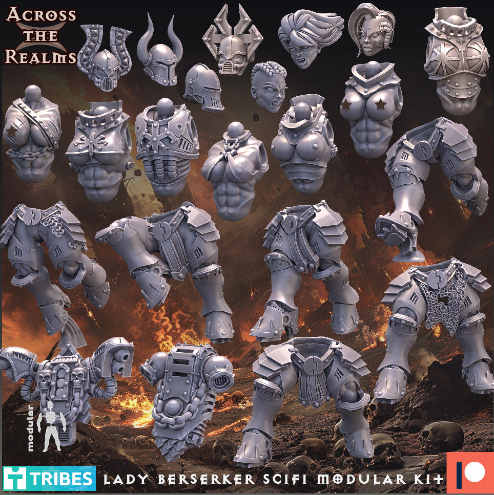 Lady Berserker Scifi Modular Kit - Across the Realms