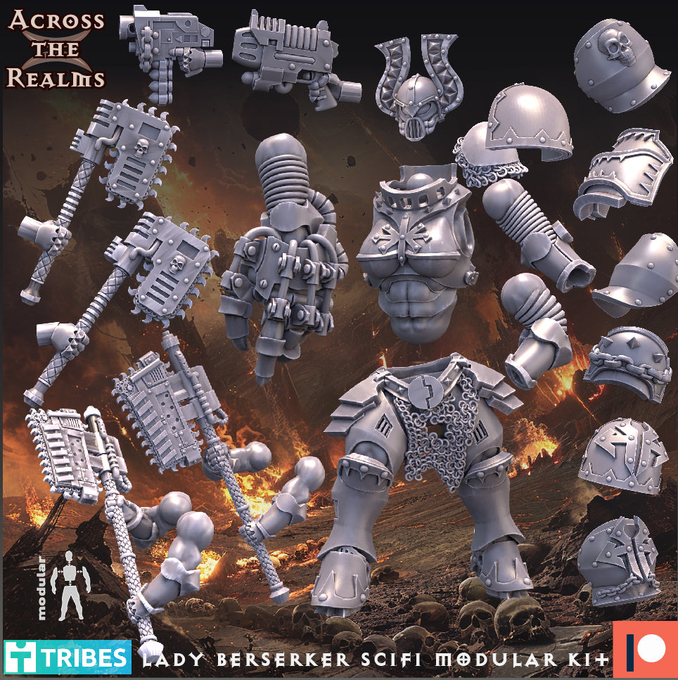 Lady Berserker Scifi Modular Kit - Across the Realms