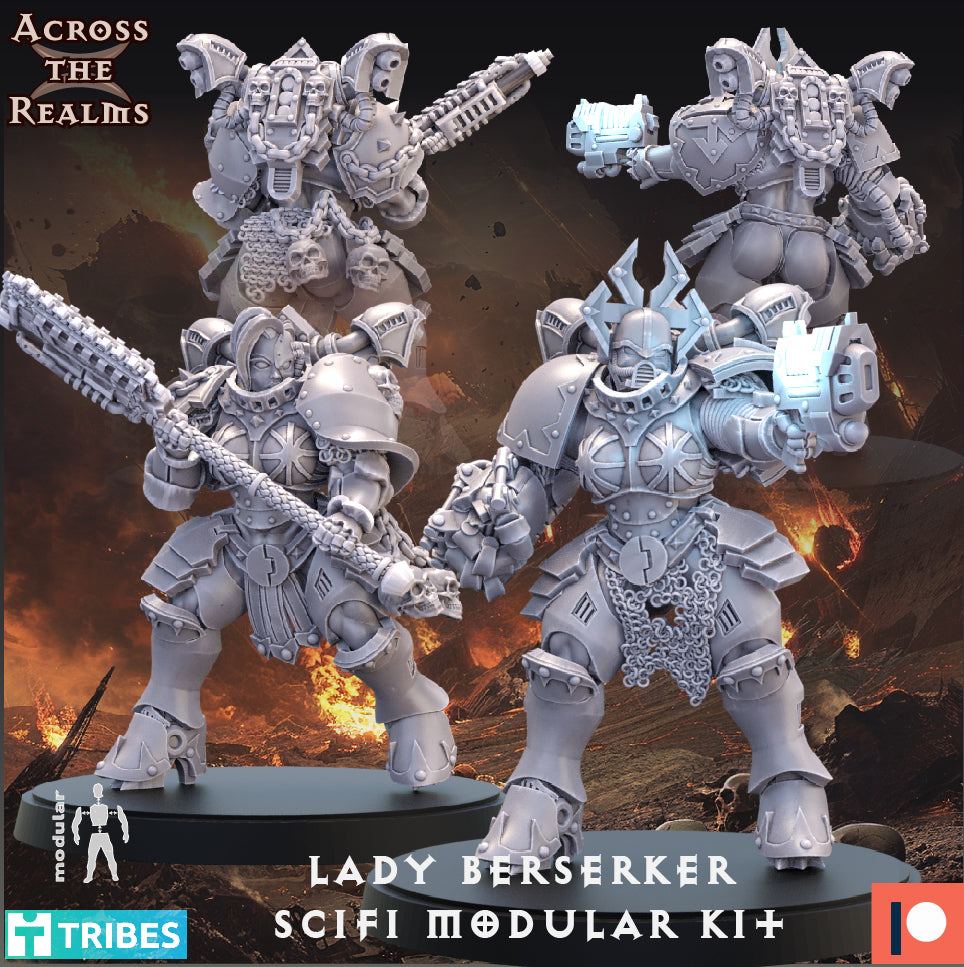 Lady Berserker Scifi Modular Kit - Across the Realms