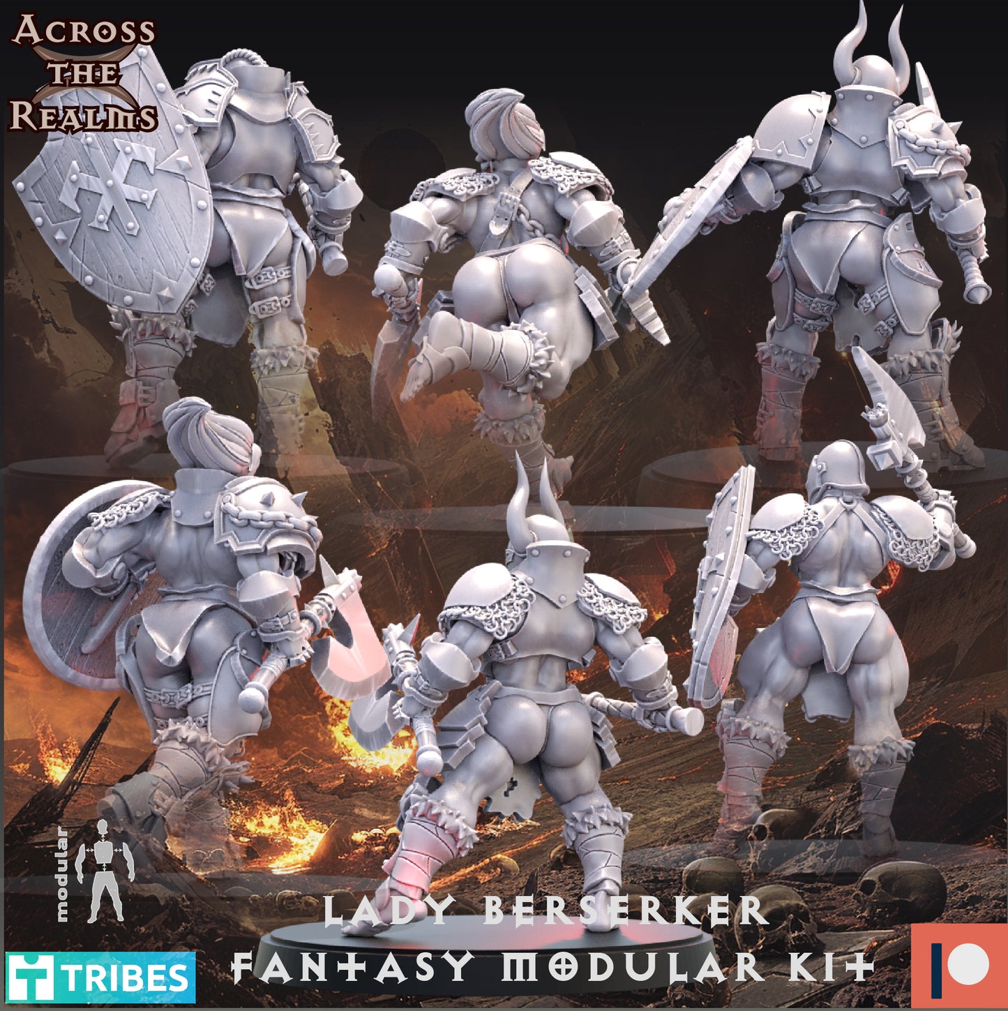 Lady Berserker Fantasy Modular Kit - Across the Realms