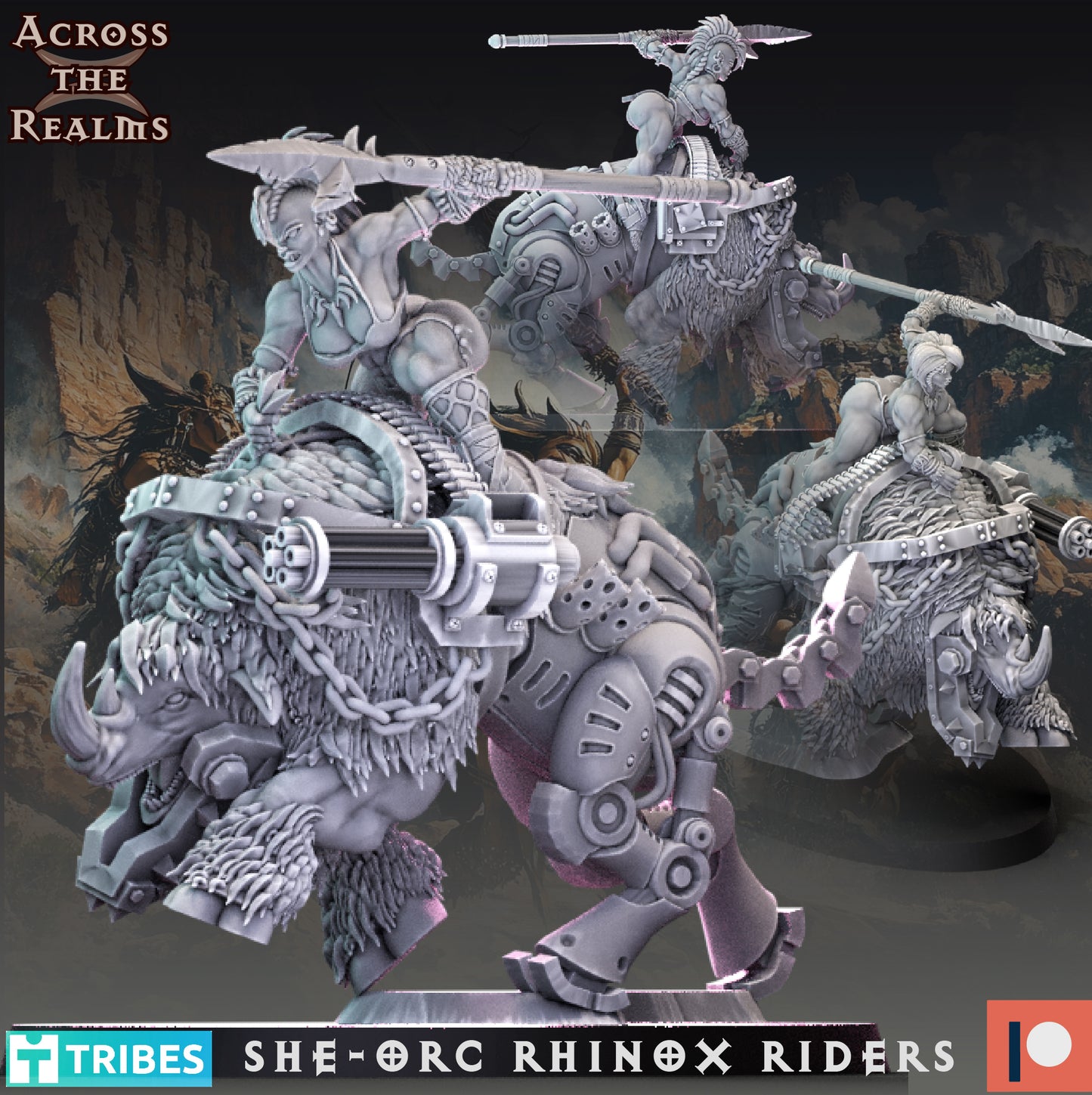 She-Orc Rhinox Riders - Across the Realms