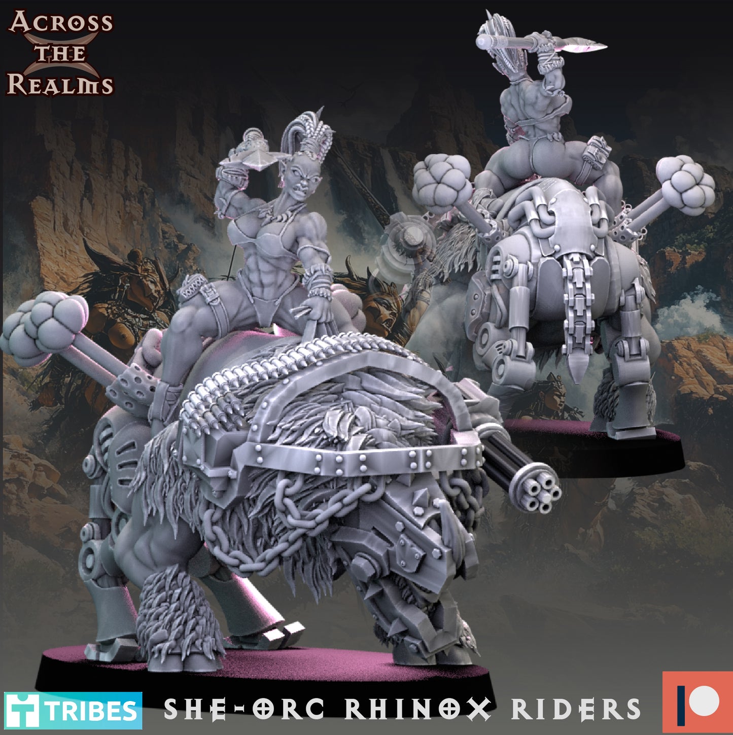 She-Orc Rhinox Riders - Across the Realms