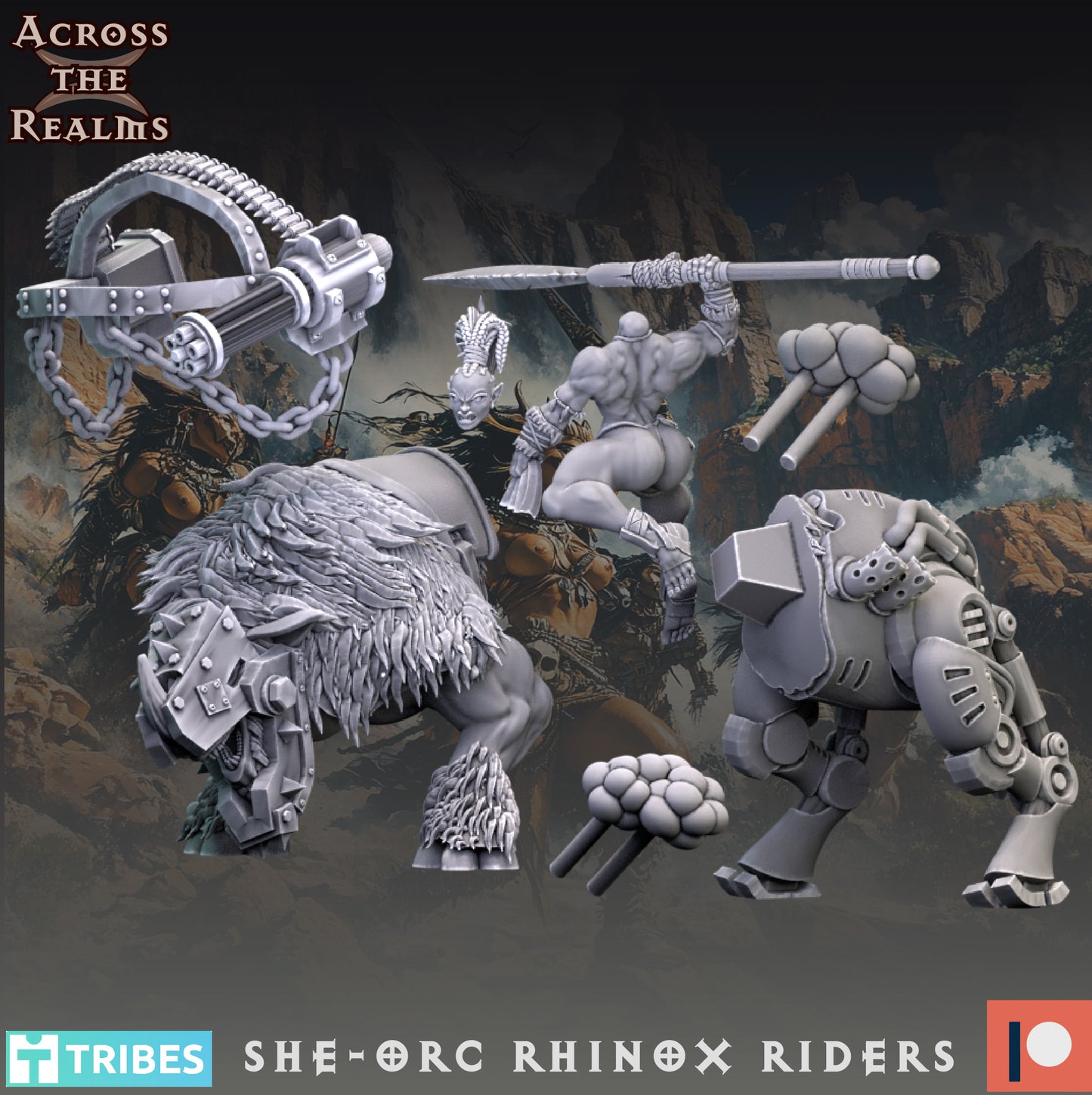 She-Orc Rhinox Riders - Across the Realms