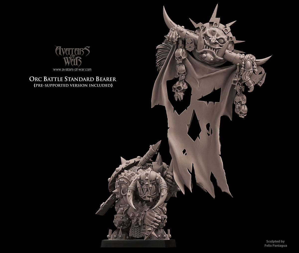 Orc Battle Standard Bearer - Avatars of War