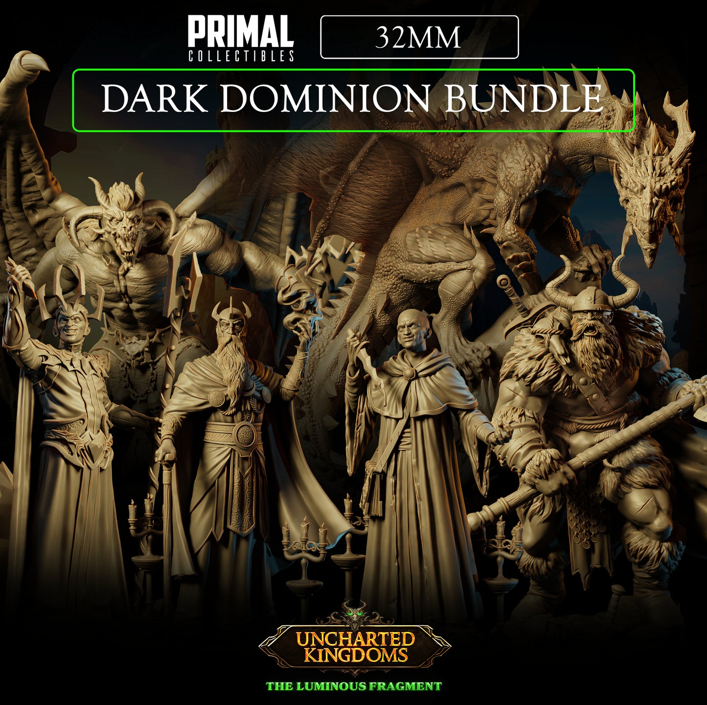 6 miniatures - 32mm - Dark Dominion Bundle - Uncharted Kingdoms