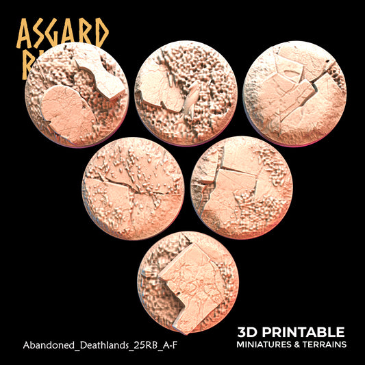 Abandoned Deathlands - 6x 25mm Round Base - Asgard Rising